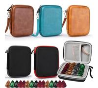 Mekdcaao Astucci per plettri per chitarra,Borsa porta plettri per chitarra | Custodia impermeabile per plettro per | Borse per antipolvere con rivestimento morbido per accordatore, capotasto (C)