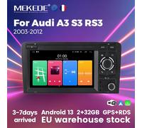 MEKEDE EU Warehouse 2Din Autoradio Wireless WIFI Carplay per Audi RS3 Sportback A3 8P S3 2003-2012 Car GPS Multimedia Radio RDS BT Head Unit Lettore multimediale con Android 12 e navigazione GPS,