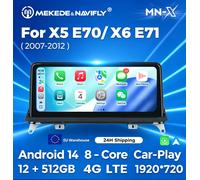 MEKEDE Magazzino UE Android 14 Schermo Touch da 10,25 Pollici Wireless CarPlay Android Auto 8-Core 2 Din Autoradio per BMW X5 E70 X6 E71 2007-2012 CCC CIC Navigazione GPS FM Audio Stereo Lettore
