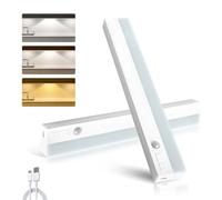 MEKKLEON Lampada da incasso a LED, 100 LED, con sensore di movimento, luce notturna ricaricabile, funzionamento a batteria, per camera da letto, scale (40 cm-2)