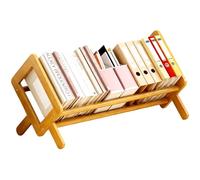 MEKLITRZ Libreria Inclinabile In Legno Bambù, Scaffale Scrivania, Scaffale Libri, Espositore Organizzatore Tavolo, Piccoli Spazi Compatti, Scaffale Creativo for CD Riviste Libri(Natural,40x26x25cm)