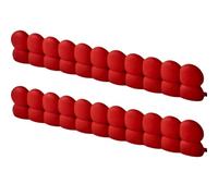 MEKLITRZ Paraspruzzi Lavello in Silicone, Deflettore Proteggi Schizzi Bancone della Cucina, Deflettore Acqua Lavello con Ventosa Integrata in Silicone for Lavaggio Stoviglie E Uso in Bagno(Red,2 PCS)