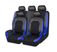MeKnMoney 9 Pezzi Set Completo di Coprisedili per Toyota Yaris Cross Hybrid 2021-2025, Leather Sedile Protezione Anteriore e Rear Set Completo,A/Black Blue