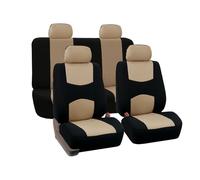 MeKnMoney Auto Set Coprisedili Per Fiat Panda 2003-2026/Fiat Panda 4x4 2004-2026, Traspirante Set Fodere Anteriori Posteriori Copri Protezione Accessori,F/Black Beige