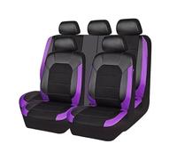 MeKnMoney Coprisedili Auto Per Renault Clio 4, Pelle Protezione Sedili Anteriori e Posteriori Antiscivolo Auto Accessori,D/Black Purple