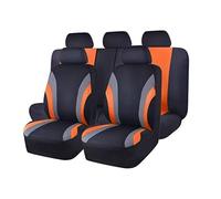 MeKnMoney Coprisedili Auto per VW Polo VI V IV III II I MK (Type AW 6C 6R 9N3 9N 6N2 6N 86C 2F 86), Set Copri-Sedile Fodere per Anteriori e Posteriori Protezione Sedile Accessori, G/Orange