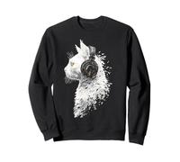 Mekong-Bobtail Cuffia Cat Motivo Illustrazione Felpa