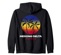 Mekong Delta Vietnam Beach Retro Anni '80 Stile Felpa con Cappuccio