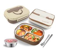 MEKOTRIN Contenitore Per Il Pranzo, Porta Pranzo Ermetico 4 Scomparti E