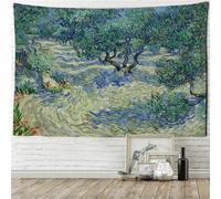 MEKPAM Campo Di Grano E Cipressi Arazzo Di Van Gogh Paesaggio Soggiorno Casa Sfondo Panno Appeso Decorazione Della Parete 230X180cm