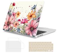Mektron Custodia per MacBook Air da 13,6 pollici 2022 rilascio A2681 M2 chip con display Retina liquido Touch ID, cover rigida in plastica stampata con skin per tastiera per MacBook Air da 13,6