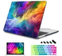 Mektron Progettata per MacBook Air 2024/2023 da 15 pollici M3 A3114/M2 A2941, cover rigida in plastica stampata con display Retina liquido da 15,3 pollici Touch ID, Rainbow Cosmic