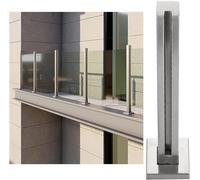 MekUk Palo di balaustra in Vetro Pali for balaustra in Vetro Palo for ringhiera in Vetro in Acciaio Inossidabile for Balcone Palo for ringhiera in Vetro for Esterni/Interni per Ville, balconi, Scale,