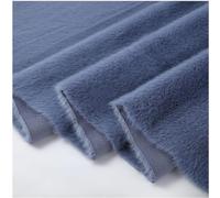 MekUk Tessuto di pelliccia artificiale Tessuto in pelliccia sintetica 160x50 cm Tessuto a pelo corto in pelliccia sintetica shaggy Materiale for costume, decorazione, cuscino(Medium Blue)