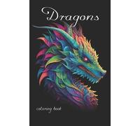 Mel Petersen Fantasy Dragon Coloring Book for adults with black back (Tascabile)