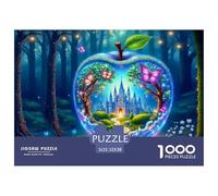 Mela Blu Puzzle per Adulti Puzzle 1000 Pezzi Castello Magico Gioco di Puzzle 1000 Pezzi Relax Casa Regalo 52x38cm/1000pcs