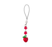 (mela rossa) Bellissimo ciondolo a forma di frutta per telefono, portachiavi, ciondolo per telefono,