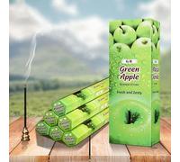 Mela Verde - Green Apple • 1 Tubo da 20 Bastoncini di Incenso in oltre 50 Diverse Fragranze idonei per: Meditazione, Yoga, Aromaterapia e Relax