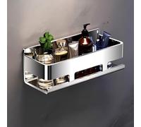 Melairy Mensola da doccia a parete cromata Mensole Bagno in acciaio inox per bagno e cucina (20 cm)