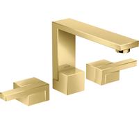mélangeur lavabo 3 trous AXOR Edge 130 avec vidage par poussée, 46050990, 46050990, Colorazione: Ottica in oro lucido