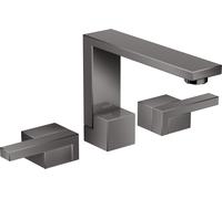Mélangeur lavabo 3 trous AXOR Edge 130 avec vidage par pression, taille diamant, 46051330, 46051330, Colorazione: Cromo nero lucido