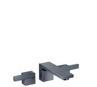 Mélangeur lavabo encastré AXOR Edge 3 trous, à main, montage mural, bec 190 mm, vidage par pression, taille diamant, 46061330, 46061330, Colorazione: Cromo nero lucido