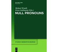 Melani Wratil Null Pronouns (Copertina rigida)