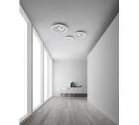 Melania plafoniera grande led 40w moderna design circle bianco