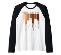Melanin Black History Month African Black Women Men Pride Maglia con Maniche Raglan