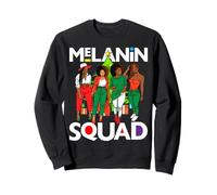 Melanin Christmas Squad Sista Ragazza Nera Magia Donne Regina Felpa