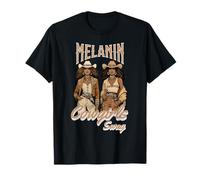 Melanin Cowgirl Melanina Africana Cowgirls Swag Storia Nera Maglietta