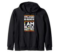 Melanin Daddy I Am Black History Febbraio Blackity Bruh Man Felpa con Cappuccio