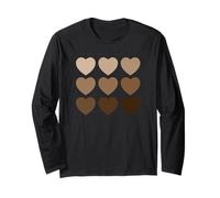 Melanin Hearts Ripetuto Tutte Le Sfumature Sono Belle Meme Maglia a Manica
