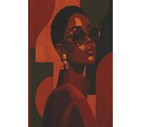 Melanin Muse Journal 2: 200-Page Lined Notebook with Scrapbook Cutouts, Warm Earth Tone Artwork, and Afrocentric Boho Aesthetic for Journaling, Self-Care & Manifestation