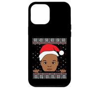 Melanin Prince Christmas Black Boy Xmas Brown Skin Ragazzi Divertimento Custodia per iPhone 12 Pro Max
