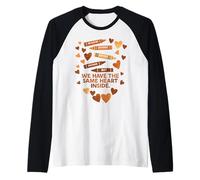 Melanina afroamericana del Mese della Storia Nera dello Stesso Cuore Maglia con Maniche Raglan