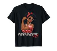 Melanina Afrocentrica Ragazza Pin Up Nera AF Indipendente Maglietta
