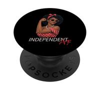 Melanina Afrocentrica Ragazza Pin Up Nera AF Indipendente PopSockets PopGrip Adesivo