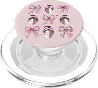 Melanina Black History Month African Girl Coquette Bow Rosa PopSockets PopGrip per MagSafe