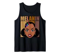 Melanina Black History Month Juneteenth Queen Brown Skin Girl Canotta
