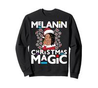 Melanina Christmas Magic Black Mrs Claus Dreads a Forma di Farfalla Felpa