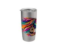 Melanina tribale africana Dashiki arcobaleno per capelli naturali Bicchiere termico in acciaio inox doppia parete