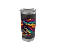 Melanina tribale africana Dashiki arcobaleno per capelli naturali Bicchiere termico in acciaio inox doppia parete