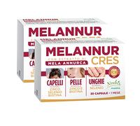 MelannurCres - Elisir per i Capelli - Integratore 30 Capsule - con Mela Annurca, Zinco, Rame, Selenio, Biotina e Astaxantina - Crescita e Forza - (Confezione da 2)