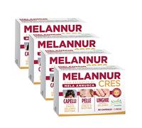 MelannurCres - Elisir per i Capelli - Integratore 30 Capsule - con Mela Annurca, Zinco, Rame, Selenio, Biotina e Astaxantina - Crescita e Forza - (Confezione da 4)
