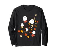 Melanzana | Autunno | Foglie d'Autunno | Foglie d'Acero | Giappone | Hokkaido | Uccelli Bianchi Maglia a Manica