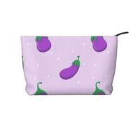 Melanzane Verdura Frutta, Borsa per cosmetici in velluto a coste Borsa per il trucco Borsa da viaggio portatile