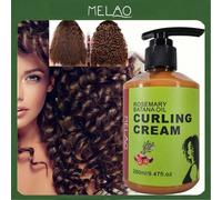 MELAO Crema per ricci all'olio di rosmarino e babassu 280ml - Styling naturale e controllo dell'effetto crespo, adatta per capelli ricci, aggiunge lucentezza, idrata e ammorbidisce, dispenser a pompa 