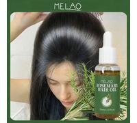 MELAO Olio per capelli al rosmarino 30ml/1.01fl.Oz, olio nutriente per cuoio capelluto e capelli, olio essenziale idratante e levigante per capelli, adatto per la cura e la manutenzione quotidiana dei