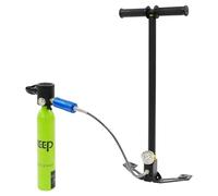 MELAQULY Set di bottiglie per immersioni, 0,5 l, 3000 PSI con 1 pompa ad aria e cinghia, supporto per i polmoni, 5 - 10 minuti, profondità di immersione 30 m, per il tempo libero e le immersioni di